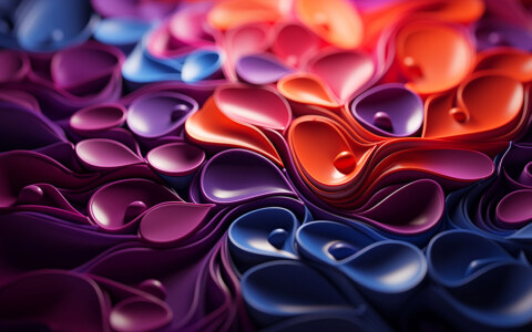 Fond d'écran de formes 3D colorées abstraites Fond d'écran Ultra HD 4K pour ordinateur de bureau et téléphone téléchargement gratuit