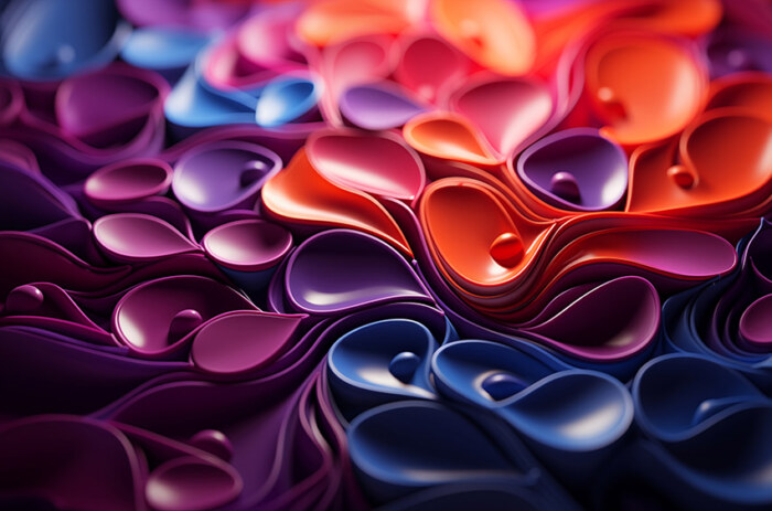 Fond d'écran de formes 3D colorées abstraites Fond d'écran Ultra HD 4K pour ordinateur de bureau et téléphone téléchargement gratuit