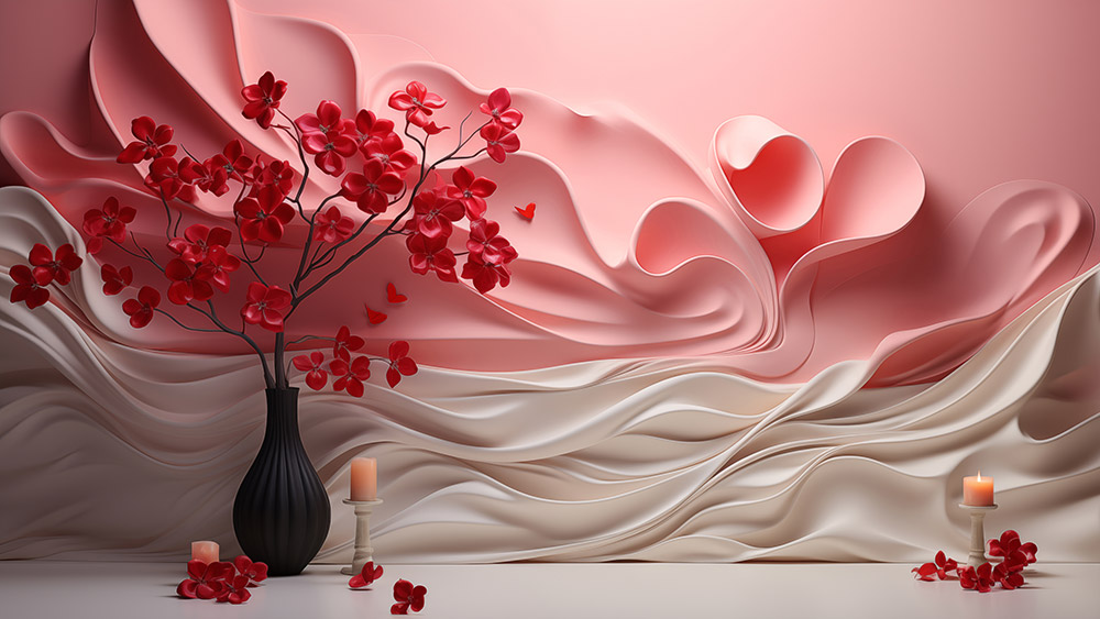 Fond d'écran abstrait rose de rendu 3D Fond d'écran Ultra HD 4K pour ordinateur de bureau et téléphone Téléchargement gratuit