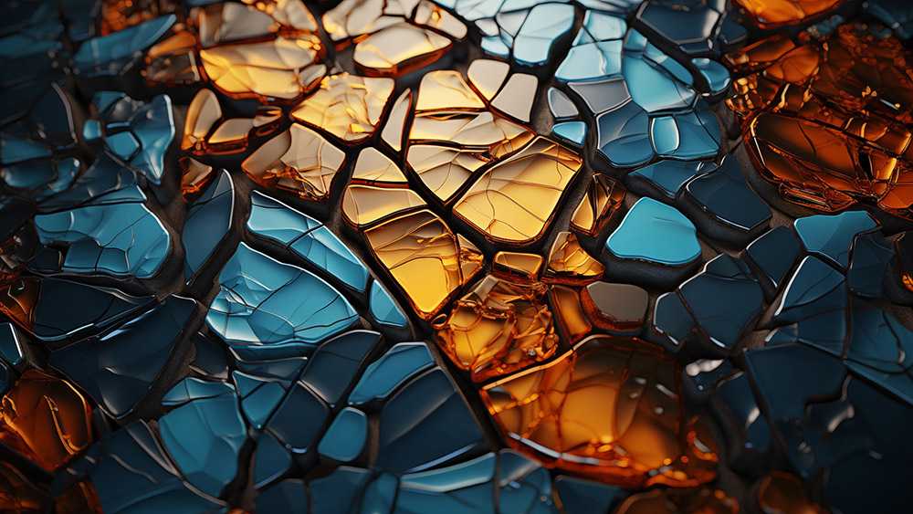 Fond d'écran abstrait en mosaïque de verre brisé Fond d'écran Ultra HD 4K pour ordinateur de bureau et téléphone Téléchargement gratuit