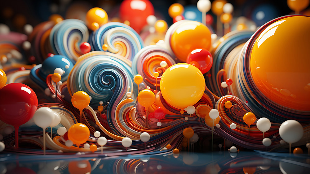 Abstract Colors and Shapes HD 4K wallpaper background for Desktop and