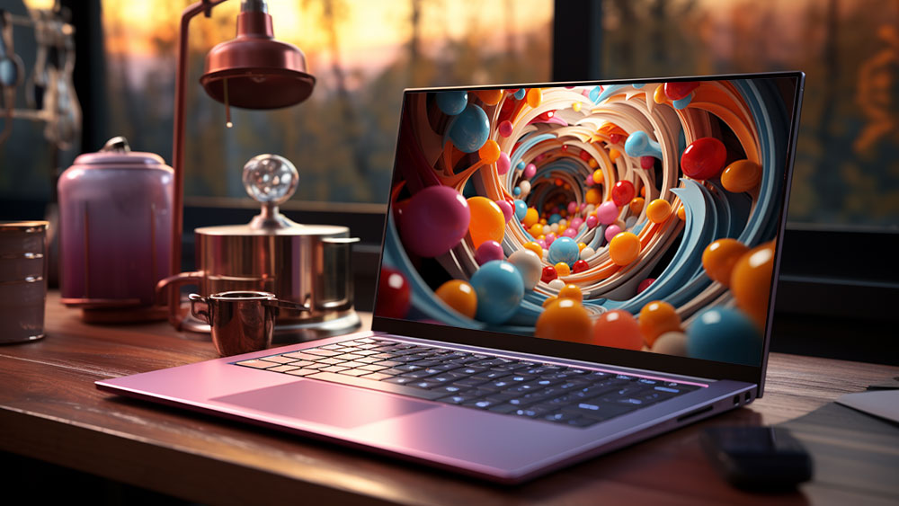 Fond d'écran abstrait sphères brillantes colorées HD 4K pour ordinateur de bureau et téléphone téléchargement gratuit
