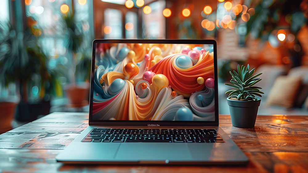 Fond d'écran abstrait formes colorées vibrantes fond HD 4K pour ordinateur de bureau et téléphone téléchargement gratuit