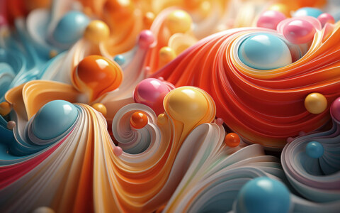 Fond d'écran abstrait formes colorées vibrantes fond HD 4K pour ordinateur de bureau et téléphone téléchargement gratuit