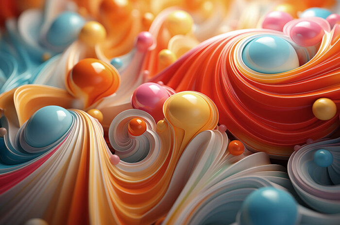 Fond d'écran abstrait formes colorées vibrantes fond HD 4K pour ordinateur de bureau et téléphone téléchargement gratuit