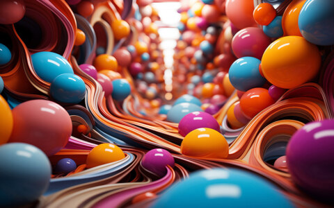 Fond d'écran abstrait de formes 3D colorées Fond d'écran Ultra HD 4K pour ordinateur de bureau et téléphone Téléchargement gratuit