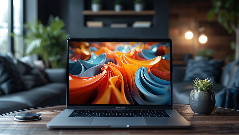Fond d'écran abstrait vagues brillantes colorées HD 4K pour ordinateur de bureau et téléphone téléchargement gratuit