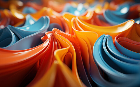 Fond d'écran abstrait vagues brillantes colorées HD 4K pour ordinateur de bureau et téléphone téléchargement gratuit
