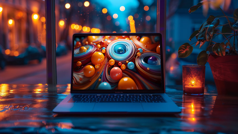 Fond d'écran abstrait 3D coloré Cosmic Orbs Ultra HD 4K pour ordinateur de bureau et téléphone téléchargement gratuit