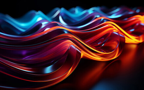 Fond d'écran abstrait de vagues de lumière Fond d'écran Ultra HD 4K pour ordinateur de bureau et téléphone téléchargement gratuit