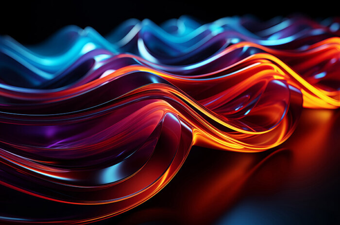 Fond d'écran abstrait de vagues de lumière Fond d'écran Ultra HD 4K pour ordinateur de bureau et téléphone téléchargement gratuit