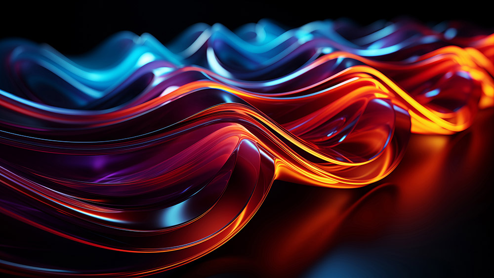 Fond d'écran abstrait de vagues de lumière Fond d'écran Ultra HD 4K pour ordinateur de bureau et téléphone téléchargement gratuit