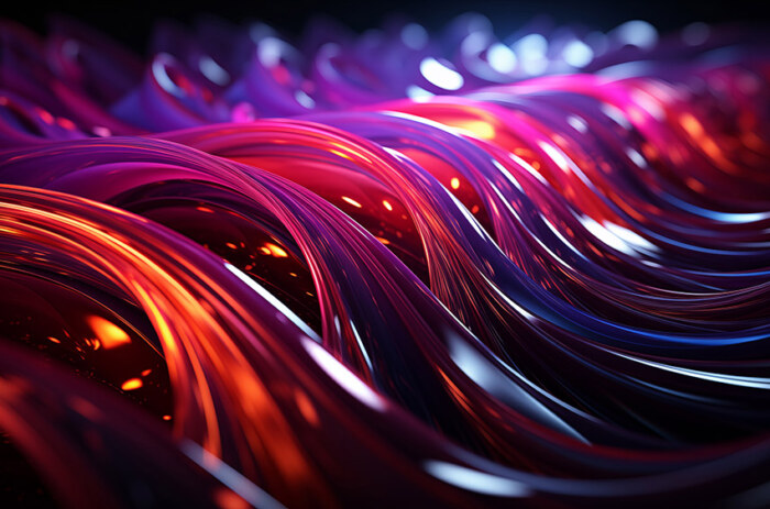 Fond d'écran abstrait de vagues de lumière HD 4K pour ordinateur de bureau et téléphone téléchargement gratuit