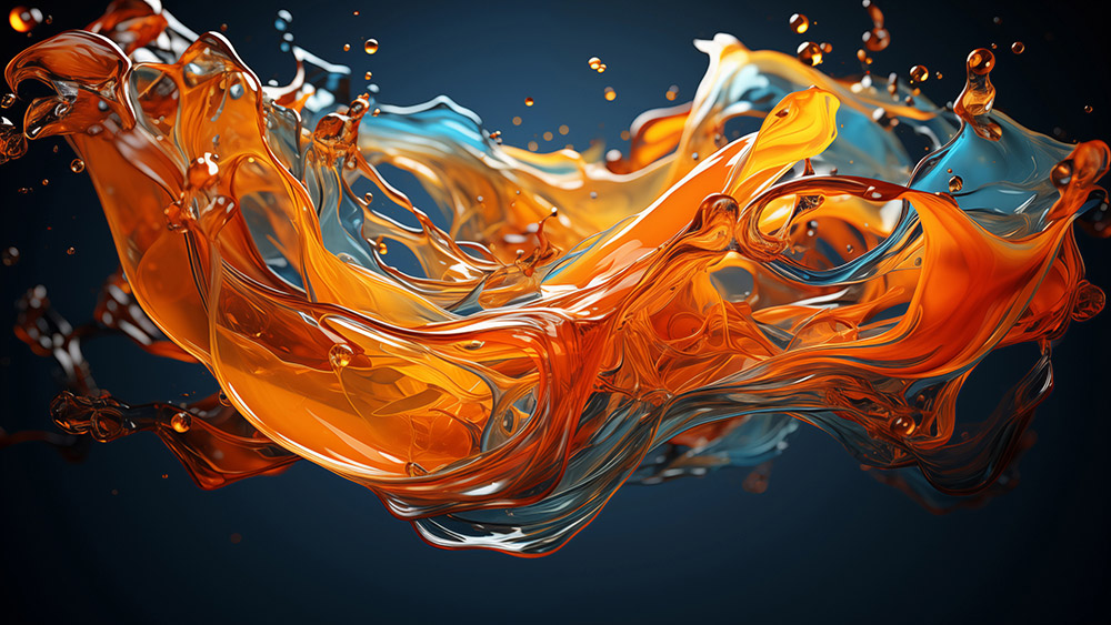 Rendu 3D d'un écoulement de liquide Beau fond d'écran abstrait Ultra HD 4K pour ordinateur de bureau et téléphone téléchargement gratuit