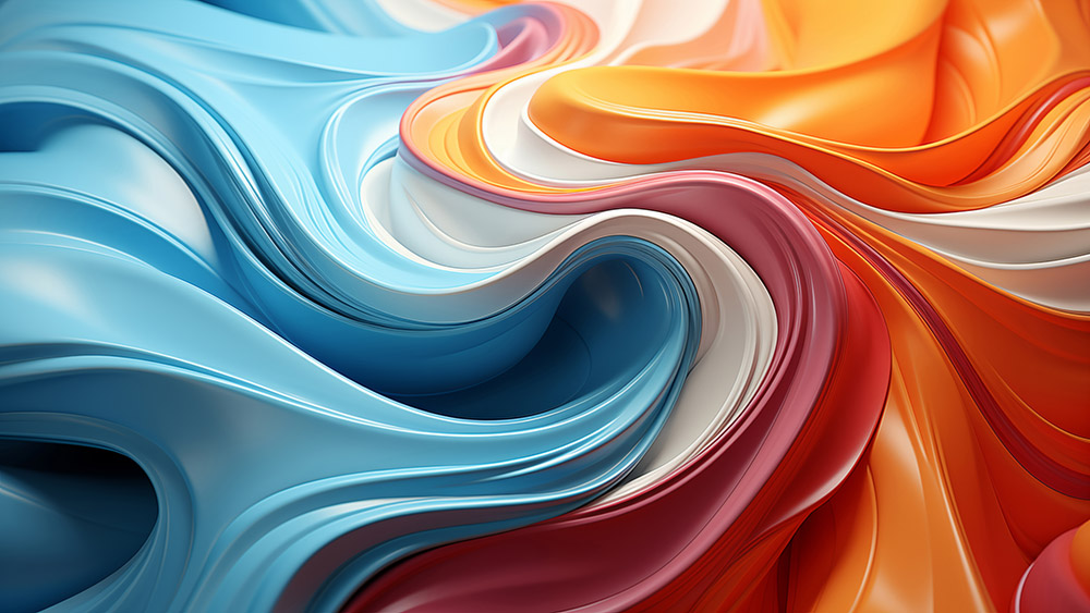 Fond d'écran abstrait de vagues colorées Fond d'écran Ultra HD 4K pour ordinateur de bureau et téléphone téléchargement gratuit