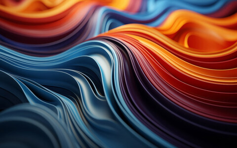 Beau fond d'écran abstrait de vagues colorées Ultra HD 4K pour ordinateur de bureau et téléphone téléchargement gratuit