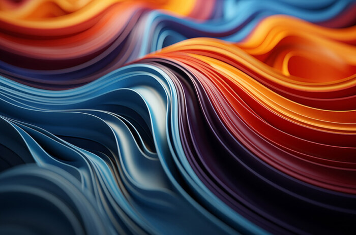 Beau fond d'écran abstrait de vagues colorées Ultra HD 4K pour ordinateur de bureau et téléphone téléchargement gratuit