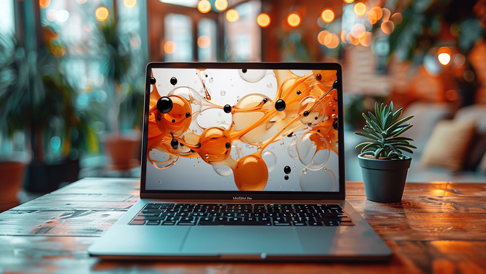 Fond d'écran abstrait liquide orange Ultra HD 4K pour ordinateur de bureau et téléphone téléchargement gratuit