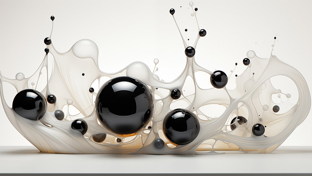 Fond d'écran abstrait avec éclaboussures de liquide et bulles Fond d'écran Ultra HD 4K pour ordinateur de bureau et téléphone Téléchargement gratuit