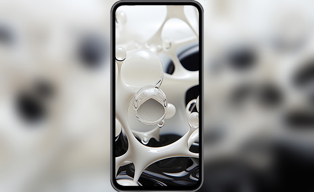 Fond d'écran abstrait liquide noir et blanc HD 4K pour ordinateur et téléphone à télécharger gratuitement