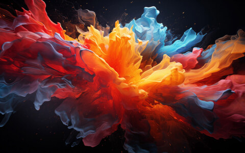 Fond d'écran abstrait explosion de couleurs HD 4K pour ordinateur de bureau et téléphone téléchargement gratuit