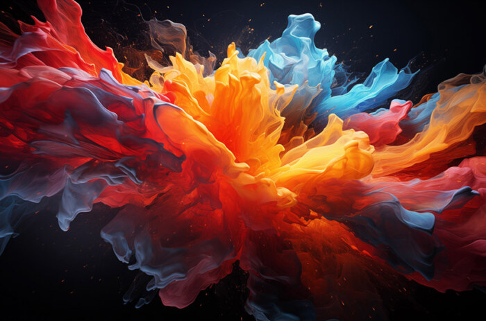 Fond d'écran abstrait explosion de couleurs HD 4K pour ordinateur de bureau et téléphone téléchargement gratuit