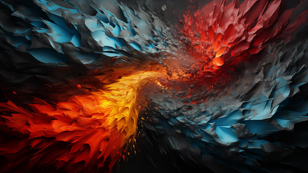 Fond d'écran abstrait explosion de couleurs fond HD 4K pour ordinateur de bureau et téléphone téléchargement gratuit