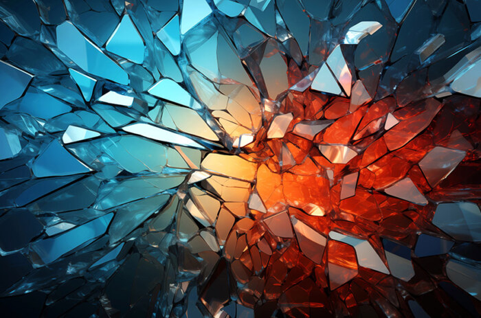 Fond d'écran abstrait effet verre brisé HD 4K pour ordinateur de bureau et téléphone téléchargement gratuit