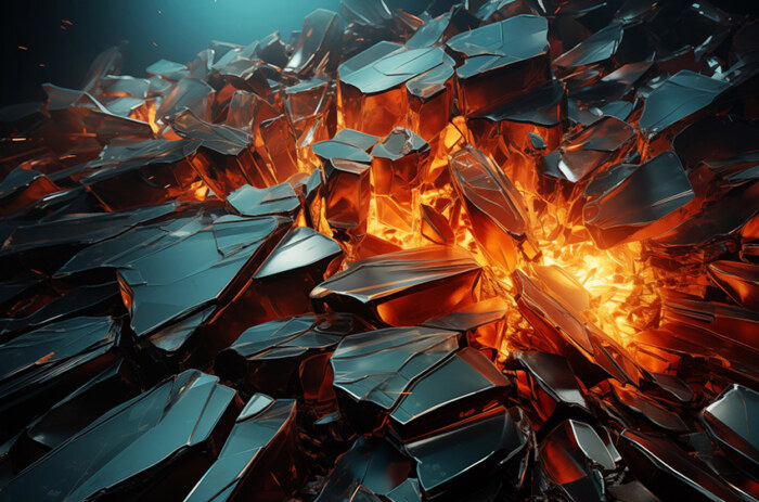 Fond d'écran abstrait vagues d'explosion de verre brisé fond HD 4K pour ordinateur de bureau et téléphone téléchargement gratuit