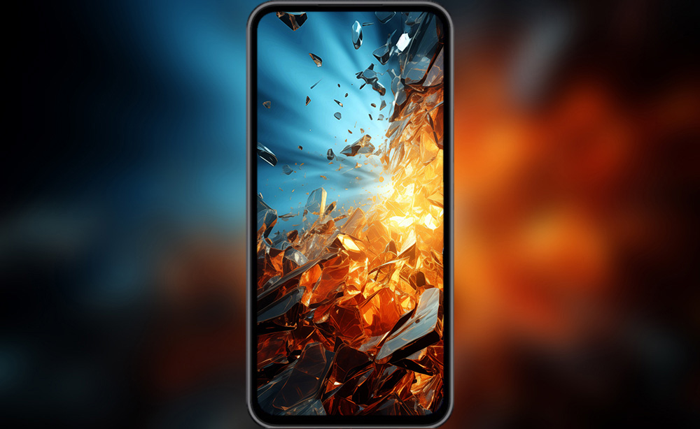 Fond d'écran abstrait explosion de verre cristal HD 4K fond pour ordinateur de bureau et téléphone téléchargement gratuit