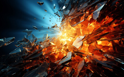 Fond d'écran abstrait explosion de verre cristal HD 4K fond pour ordinateur de bureau et téléphone téléchargement gratuit