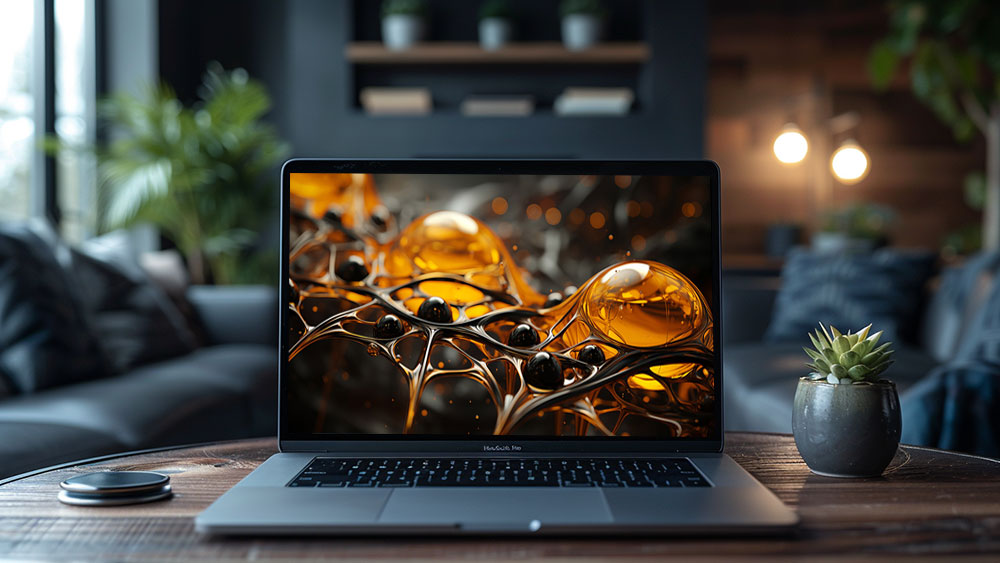 Fond d'écran abstrait liquide doré dans une structure noire fond ultra HD 4K pour ordinateur de bureau et téléphone téléchargement gratuit