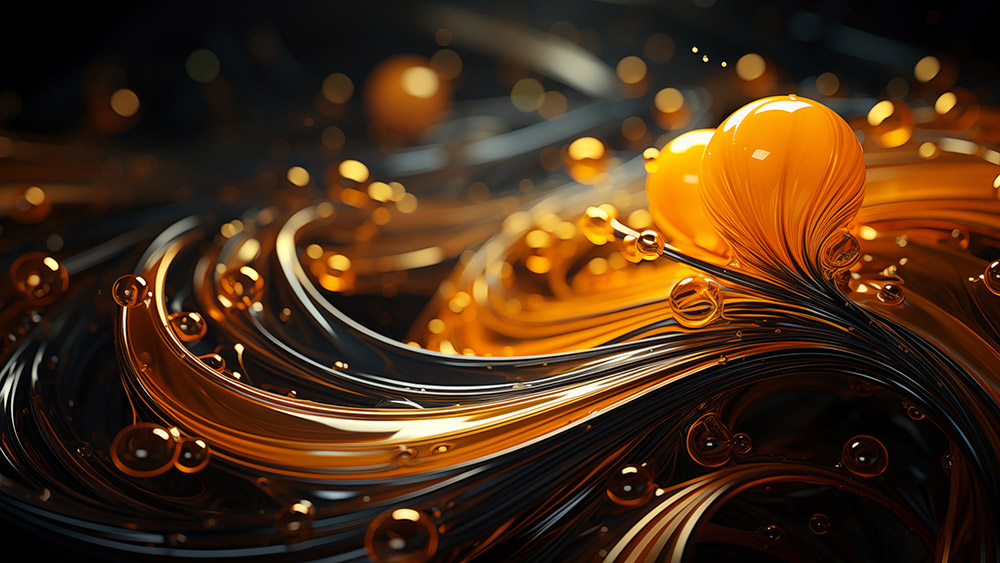 Abstract wallpaper golden liquid swirls ultra HD 4K background for Desktop and Phone free download