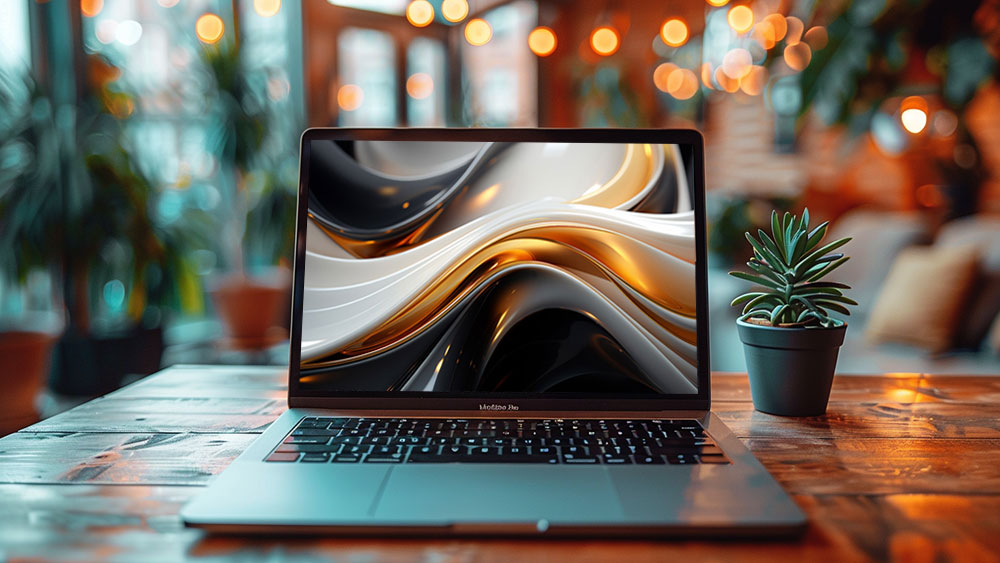 Fond d'écran abstrait de vagues dorées Fond d'écran Ultra HD 4K pour ordinateur de bureau et téléphone téléchargement gratuit