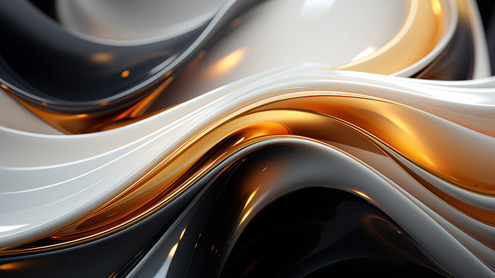 Fond d'écran abstrait de vagues dorées Fond d'écran Ultra HD 4K pour ordinateur de bureau et téléphone téléchargement gratuit