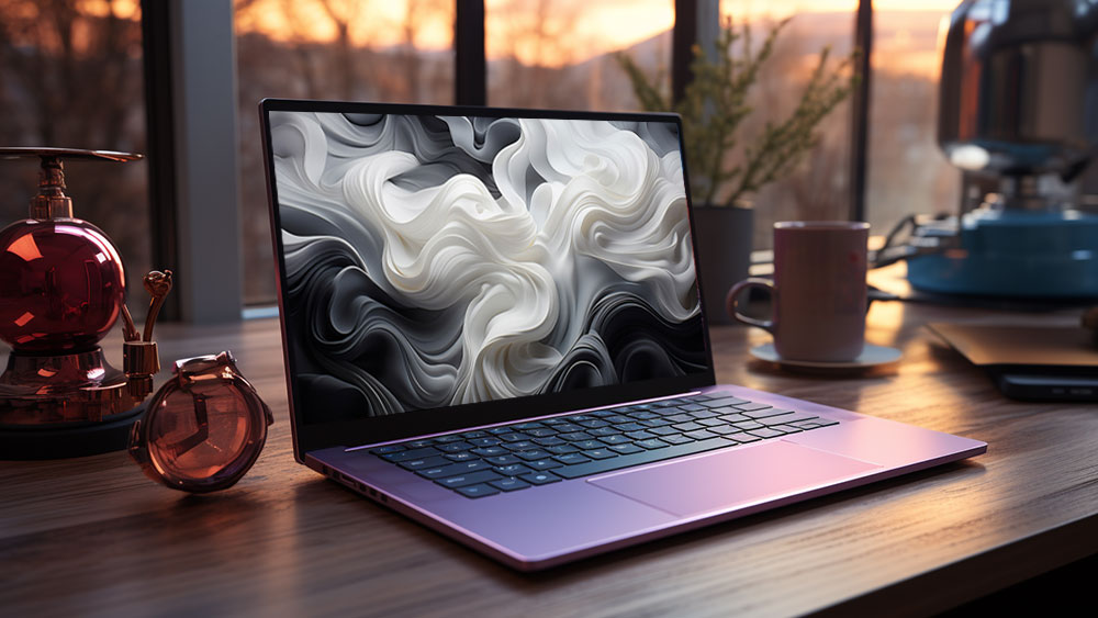 Rendu 3D de vagues noires et blanches Fond d'écran abstrait Fond Ultra HD 4K pour ordinateur de bureau et téléphone Téléchargement gratuit
