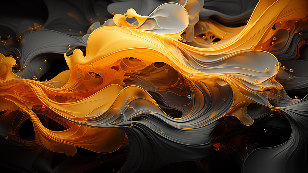 Fond d'écran abstrait en or liquide Ultra HD 4K pour ordinateur de bureau et téléphone téléchargement gratuit