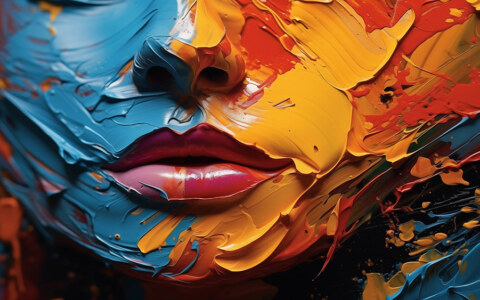 Fond d'écran abstrait couleurs de visage humain fond ultra HD 4K pour ordinateur de bureau et téléphone téléchargement gratuit