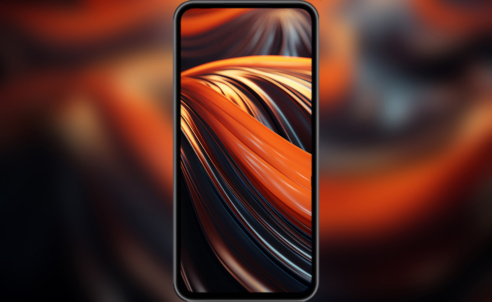 Fond d'écran abstrait vagues orange et noires HD 4K pour ordinateur de bureau et téléphone téléchargement gratuit
