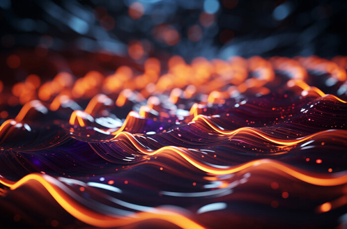 Fond d'écran abstrait Vagues d'énergie HD 4K pour ordinateur de bureau et téléphone téléchargement gratuit
