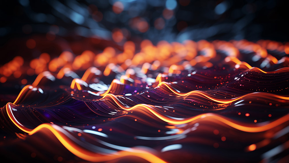 Fond d'écran abstrait Vagues d'énergie HD 4K pour ordinateur de bureau et téléphone téléchargement gratuit