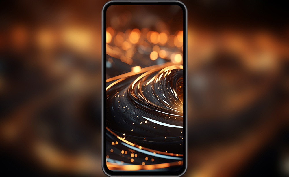Fond d'écran abstrait doré vortex HD 4K pour ordinateur et téléphone à télécharger gratuitement