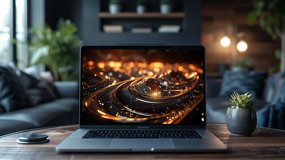Fond d'écran abstrait doré vortex HD 4K pour ordinateur et téléphone à télécharger gratuitement
