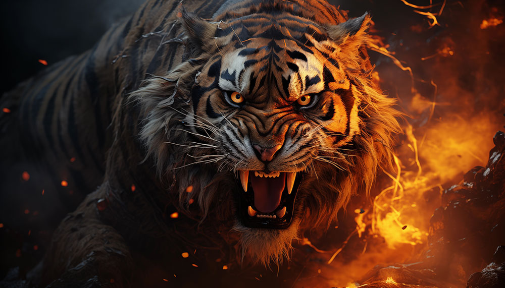 Raw fury of a tiger HD wallpaper 4K free download for Desktop laptop ...