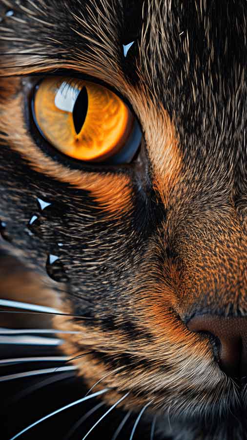 Yeux de chat HD fond d'écran 4K téléchargement gratuit pour iPhone et téléphone mobile