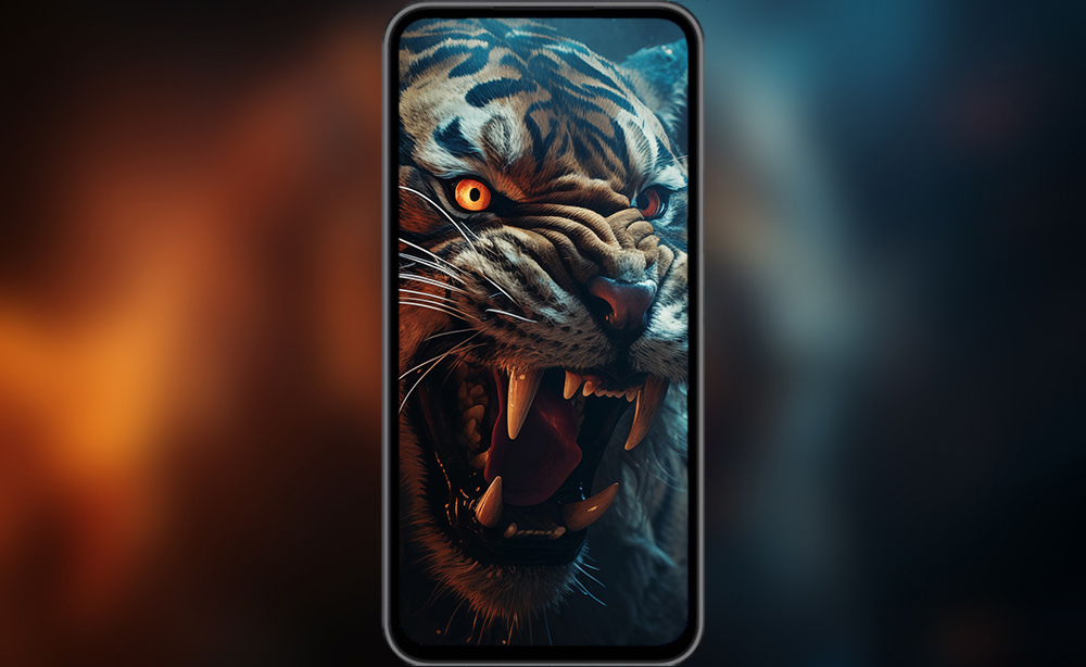 Fond d'écran ultra HD 4K de tigre rugissant pour ordinateur de bureau, ordinateur portable, iPhone et téléphone à télécharger gratuitement