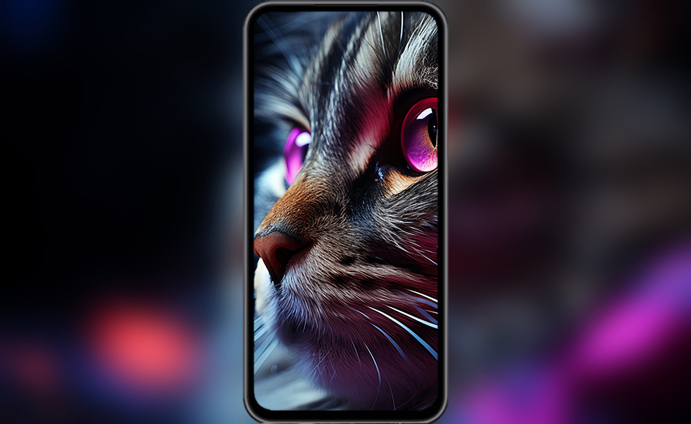 Fond d'écran de chat aux yeux violets ultra HD 4K pour ordinateur de bureau, ordinateur portable, iPhone et téléphone téléchargement gratuit