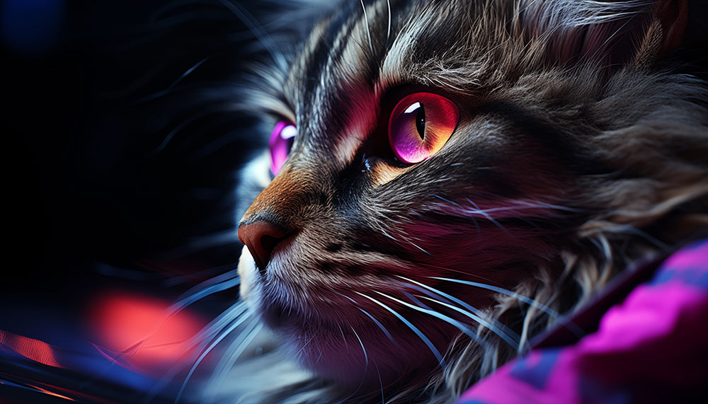 Fond d'écran de chat aux yeux violets ultra HD 4K pour ordinateur de bureau, ordinateur portable, iPhone et téléphone téléchargement gratuit
