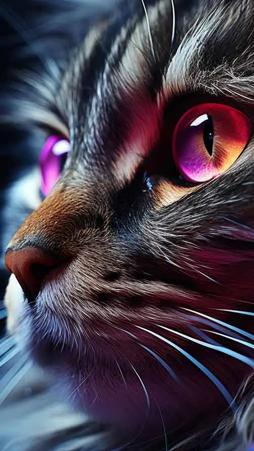 Cat with Purple eyes HD wallpaper 4K free download for iPhone and Phone