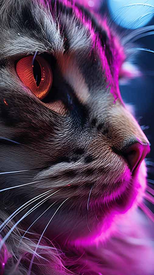 Gros plan d'un chat Fond d'écran HD 4K Téléchargement gratuit pour iPhone et téléphone mobile
